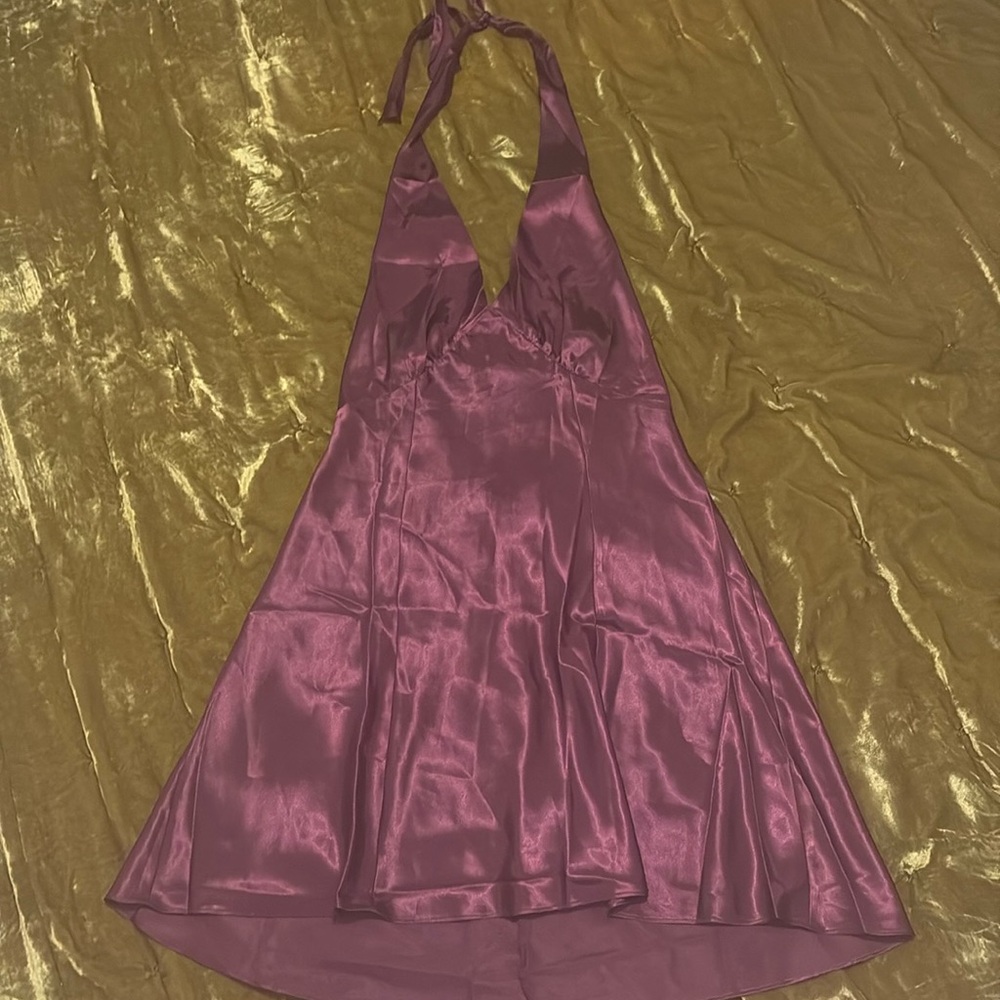 Backless silk dress